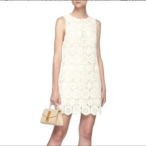 Alice and Olivia “Clyde” Geometric Crotchet Shift Dress